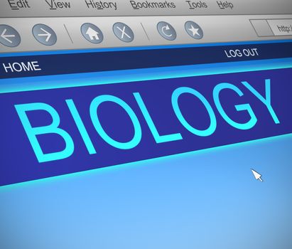 Illustration depicting a computer screen capture with a Biology concept.