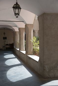 cloister of the monastery neat and clean








