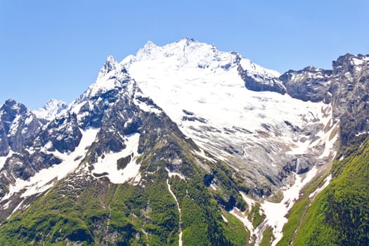 Landscape of mountains Caucasus region in Russia