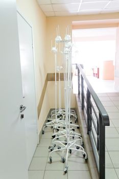 Photo of hospital corridor interior without sicks