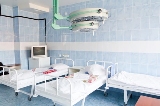 Photo of hospital chamber interior without sicks