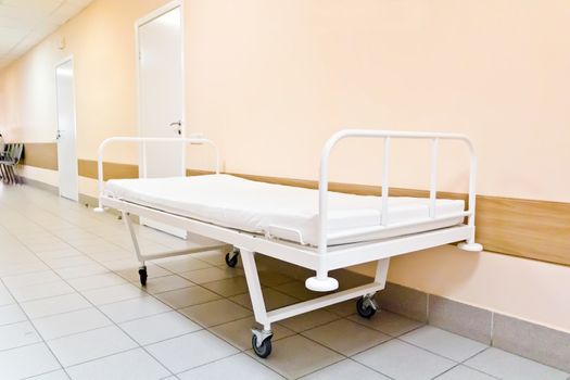 Photo of hospital corridor interior without sicks
