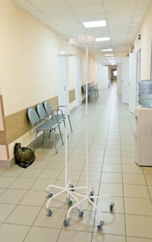 Photo of hospital corridor interior without sicks