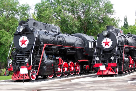 Photo of Russian rail road locomotive