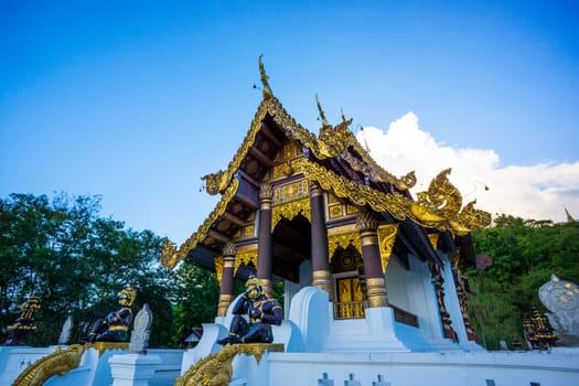 thai style pavilion on clear sky scene,Chiangrai,Thailand