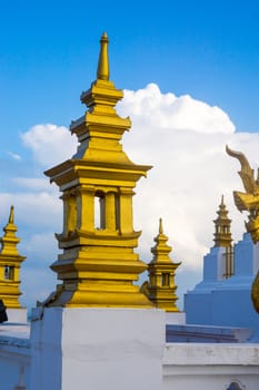 thai style of pillar head at Buddhist temple,Thailand