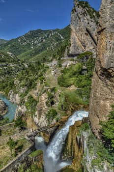 HDR picture from the dam in Sta.Maria de la Pena. Great image with saturated colors and details.