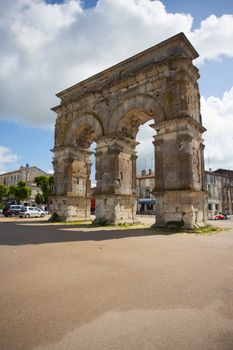 Germanic roman arch of the ville of Saintes in french charente maritime region