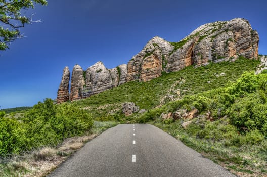 HDR picture at this giant rocks from the road. Great image with saturated colors and details.