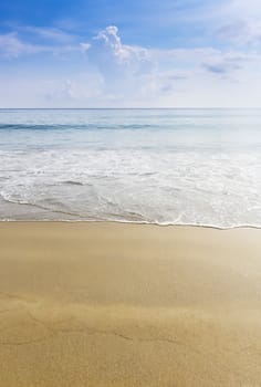 Beautiful beach and tropical sea with sandy