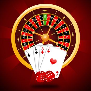 illustration of roulette for casino