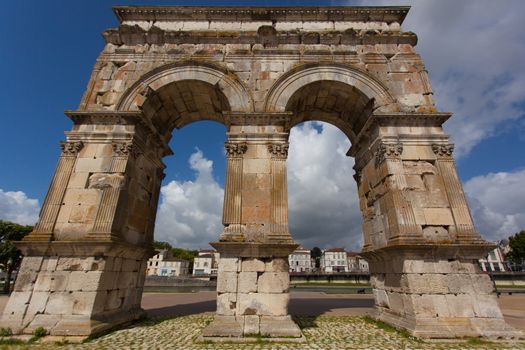 Germanicus roman arch of the ville of Saintes in french charente maritime region