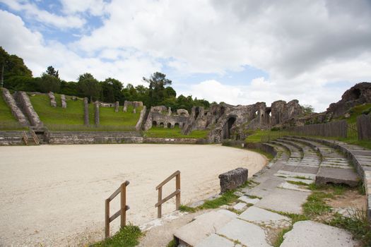 Ruins of roman amphitheater in Saintes ,France