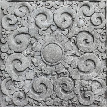 Closeup view of concrete antique style tile