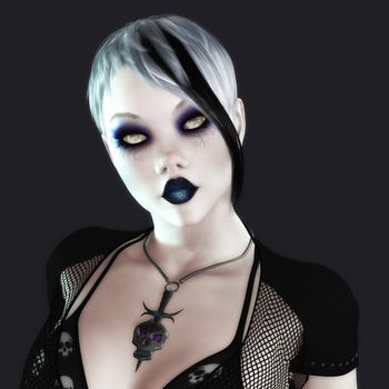 Digital Illustration of a Gothic Female