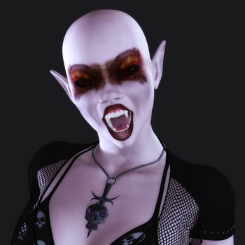 Digital Illustration of a Gothic Female