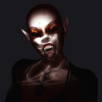 Digital Illustration of a Gothic Female
