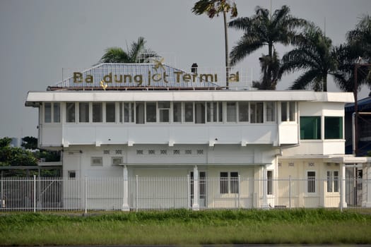 bandung, indonesia-june 16, 2014: bandung jet terminal building that located in husein sastranegara airport bandung.