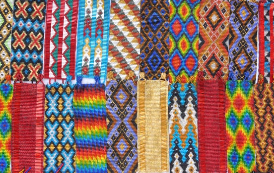 Colorful Colombian Beads bracelets on a market stall