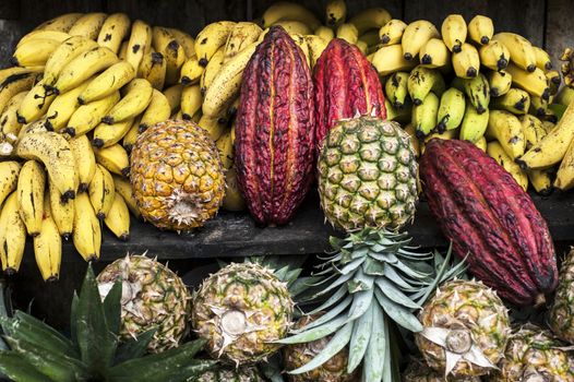 Latin America Fruit street market, Ecuador