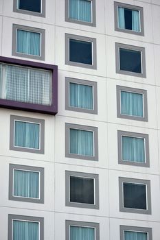 blue glass window that used many in modern building