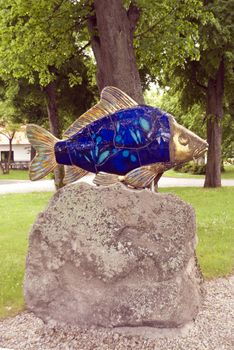 Carp Sculpture in Upper Palatinate in Germany