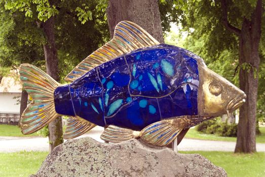 Carp Sculpture in Upper Palatinate in Germany