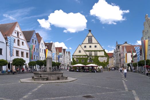 In the old Town of Weiden in Germany