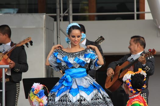 Mexican dancers performing on stage in Puerto Vallarta, Mexico
07 Dec 2012
No model release
Editorial only
