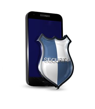 abstract illustration of a shield for smartphone