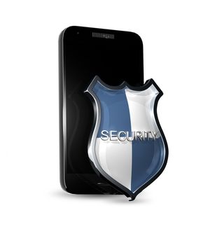 abstract illustration of a shield for smartphone