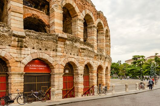 Ancient Roman amphitheatre Arena in Verona, Italy