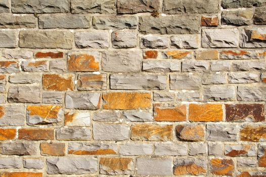 Mauer Struktur in grau und orange
