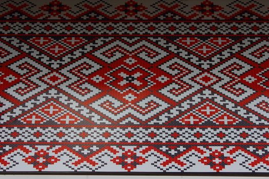 drawing in the form of national Ukrainian embroidery