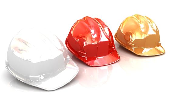 Hard hat on a white background