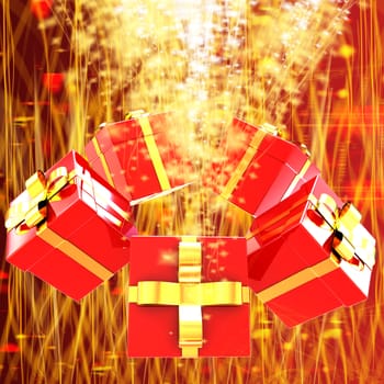 Holiday gifts background 