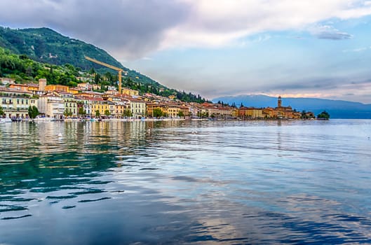 View of Salo Town, lakeside, Lake Garda, Italy