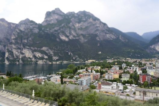 Aerial View of Riva del Garda, Northern Lake Garda, Trento, Italy