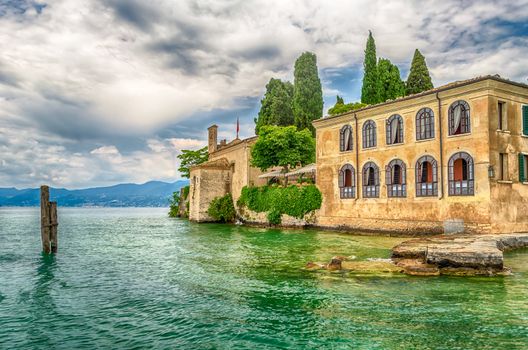 Lake Garda at Punta San Vigilio, Town of Garda, Verona, Italy