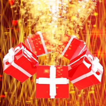 Holiday gifts background 