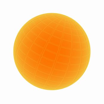 Sphere isolated on white. Illustration for your design. 