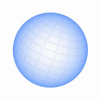 Sphere isolated on white. Illustration for your design. 