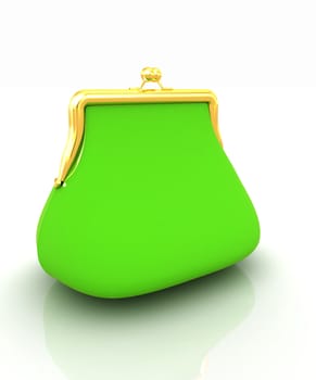 Purse on a white background