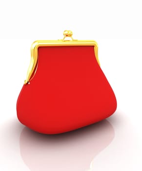 Purse on a white background