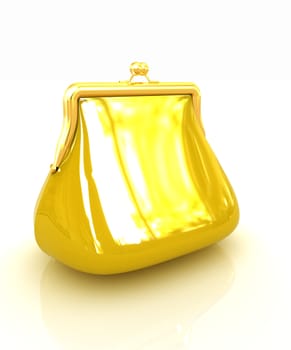 Purse on a white background