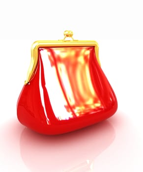 Purse on a white background