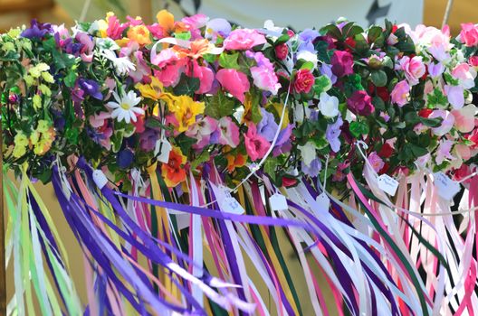 Row of floral headbands