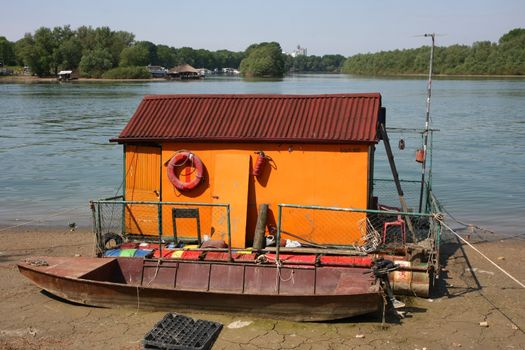 Cottage on the confluence of Sava river to Danube in Belgrade,Serbia