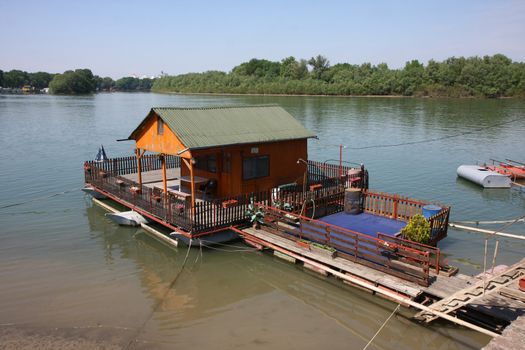 Cottage on the confluence of Sava river to Danube in Belgrade,Serbia