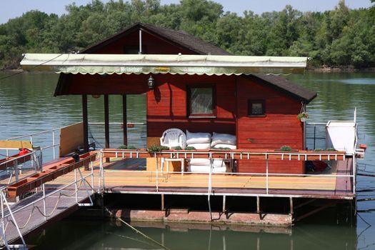 Cottage on the confluence of Sava river to Danube in Belgrade,Serbia